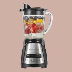Hamilton Beach Power Elite Wave Action Blender For Smoothies, 40 Oz Glass Jar, 12 Functions Including Puree, Crush Ice, 700 Watts - Black (58148A)
