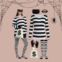 6-Piece Women’s Robber Costume – $19.99 6-Piece Women’s Robber Costume – $19.99